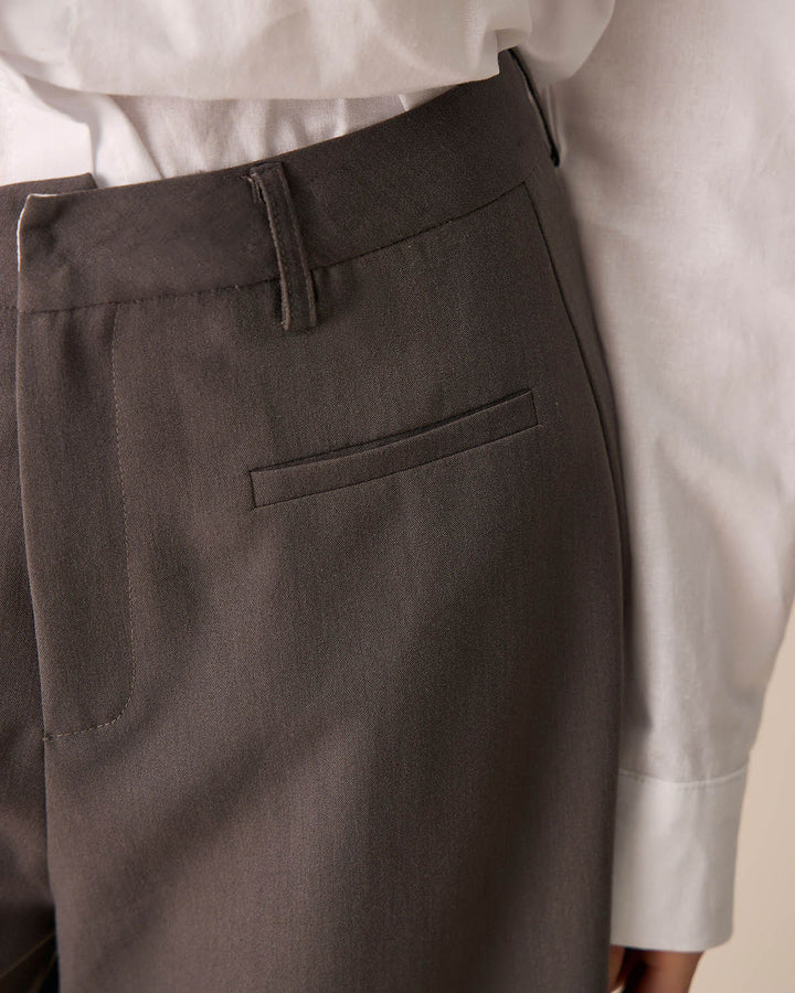 Anna-Berg | Women's Wide-leg Shorts, Coffee, Cotton