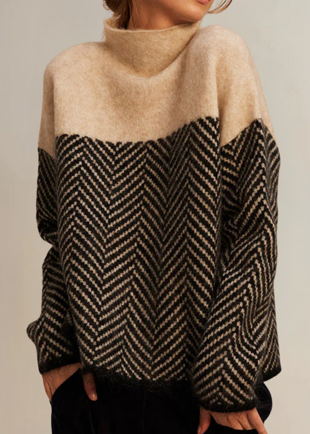 Malene ~ Cotton Turtleneck Sweater