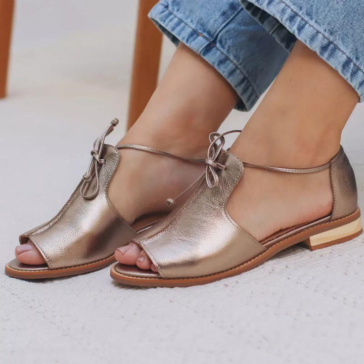 LILLIANA – STRAP-STYLE LEATHER SANDALS