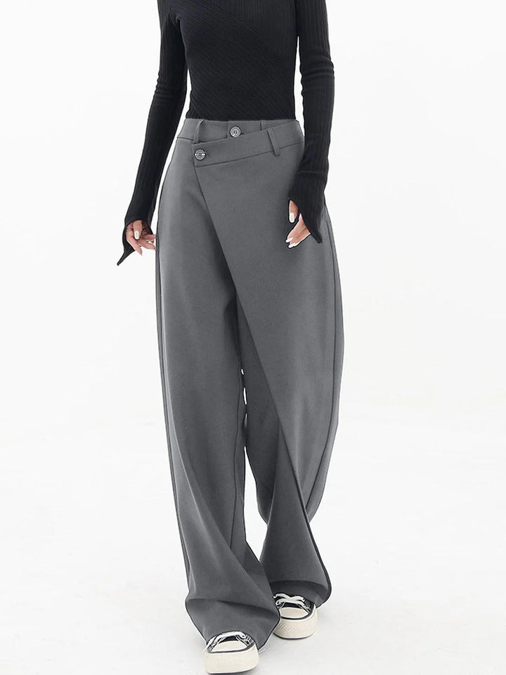 Fashionable asymmetric trousers