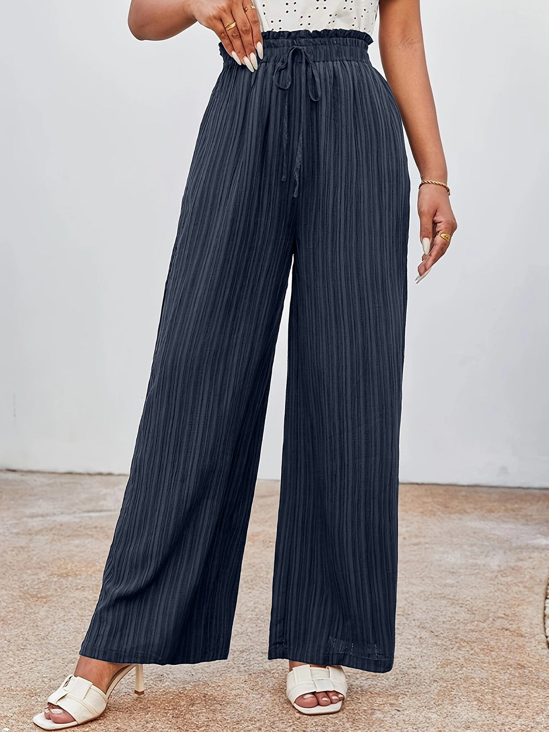 Elastic Waist Woven Trousers