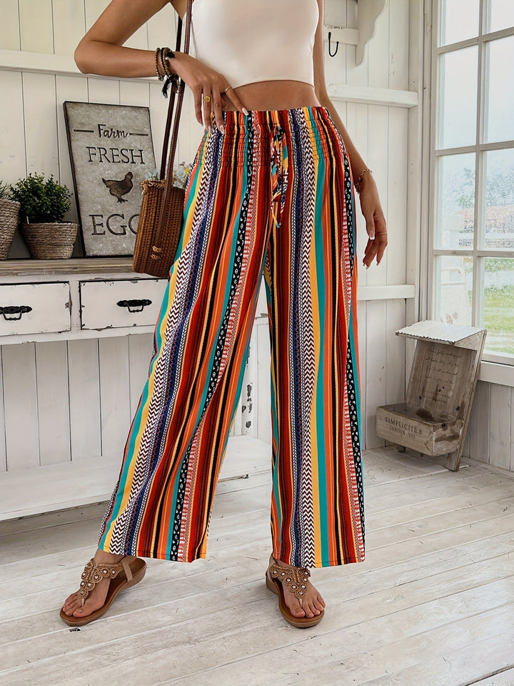Casual Stripe Print Pant