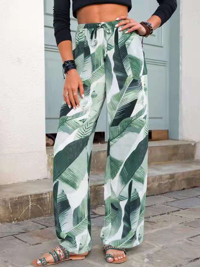 Printed Wide Leg Yoga Pants