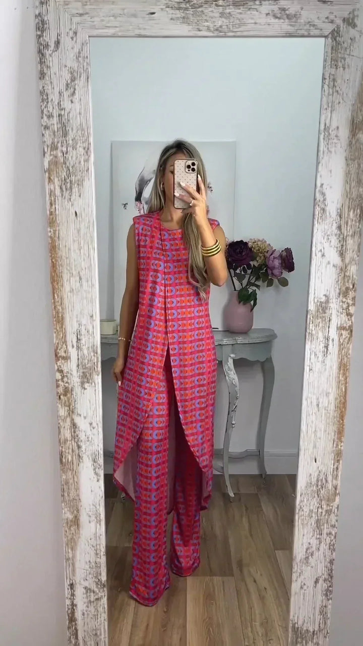 Liselotte | Sleeveless Top and Loose Pants Set